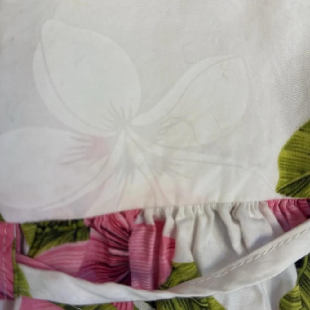 VTG Pacific Legend Hawaiian Dress Girls 3-4 Pink Hibiscus USA Cotton Tropical